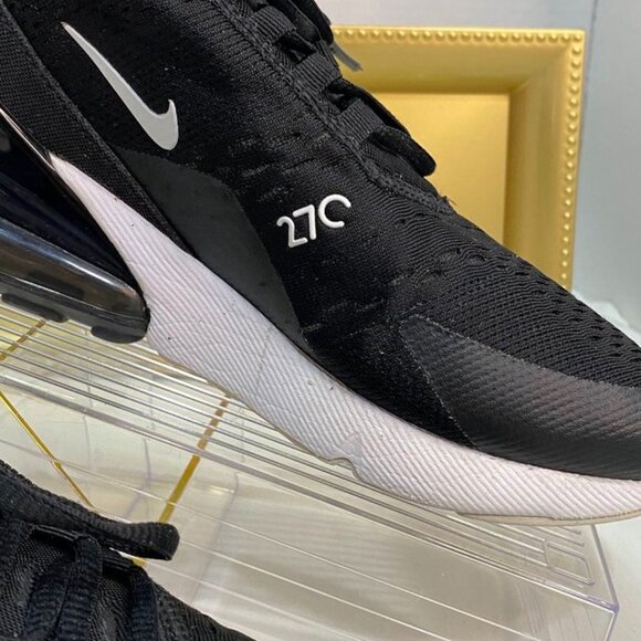 Nike Air Max 270 Black White Sneakers Women’s 7.5 Lifestyle Running Shoes - Picture 13 of 15
